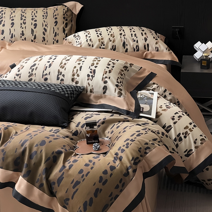 91家纺网 家纺一手货源 找家纺 爱妮菲2025新款高端轻奢A类母婴级天丝棉印花四件套纯棉全棉高端夏季丝滑裸睡长绒棉被套真丝床上用品   伊素