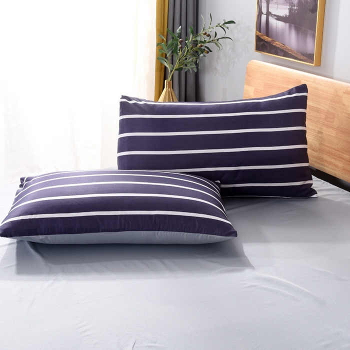 91家纺网 家纺一手货源 找家纺 百花王2025新款斜纹天丝莫代尔四件套 兰条纹