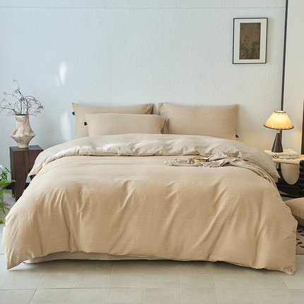 91家纺网 家纺一手货源 找家纺 （总）恋人优选 2025新款A类全棉色织水洗棉提花四件套