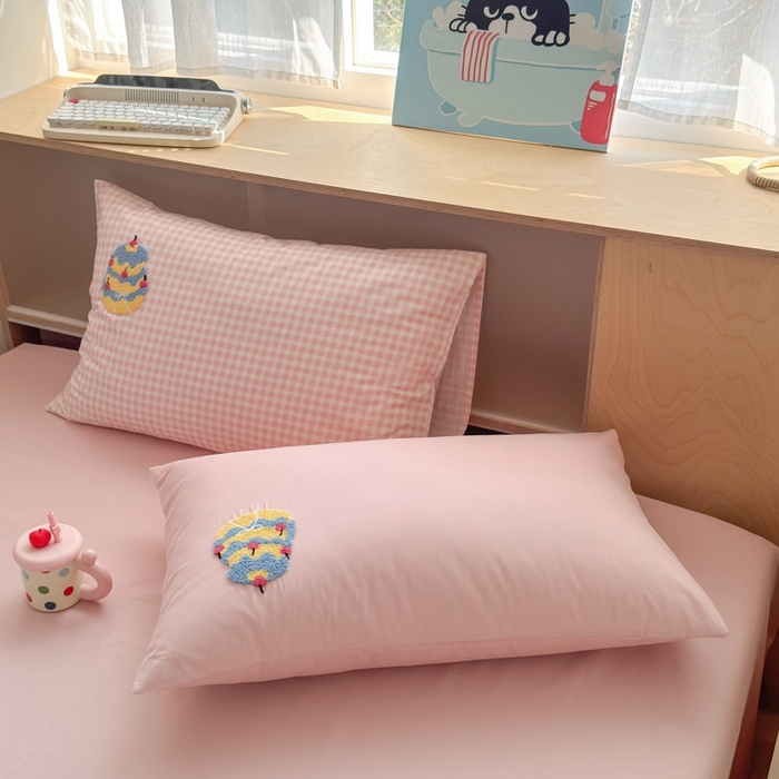 91家纺网 家纺一手货源 找家纺 如意朵2025新款全棉毛巾绣四件套 小甜品