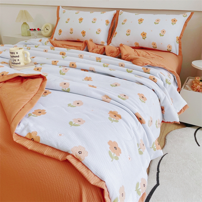 91家纺网 家纺一手货源 找家纺 南北家居 2025新款亲肤泡泡棉提花夏被 晓春