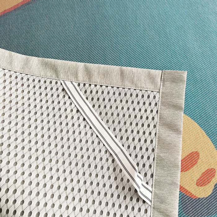 91家纺网 家纺一手货源 找家纺 典曼家纺 2025春夏新款250D冰丝宽边圆网冰丝凉席席子 萝卜兔