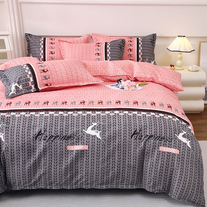 91家纺网 家纺一手货源 找家纺 北部居 2025新款加厚化纤四件套