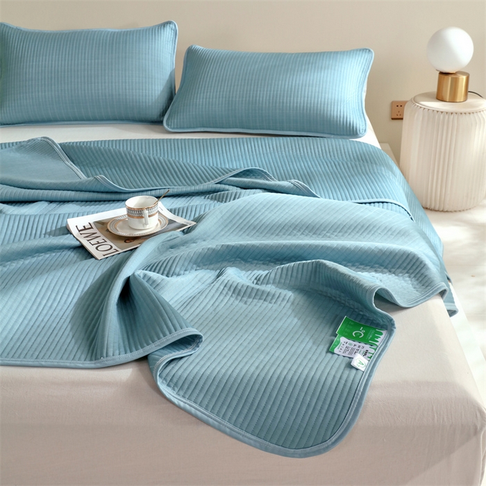 91家纺网 家纺一手货源 找家纺 2025新款PE凉感夏被A类针织凉感丝夏凉被轻奢夏季空调被子