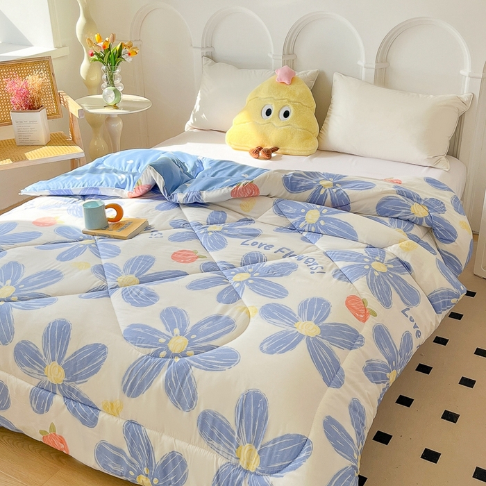 91家纺网 家纺一手货源 找家纺 百花王2025新款原棉大豆被被子被芯 唯美兰