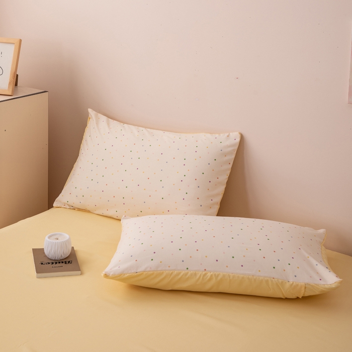 91家纺网 家纺一手货源 找家纺 南北家居 2025新款针织棉双层纱夏被四件套 晨露波点