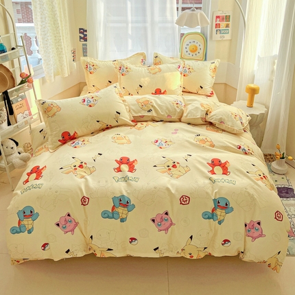 91家纺网 家纺一手货源 找家纺 （总）KT猫直营店 2025新款卡通加厚斜纹磨毛植物羊绒四件套