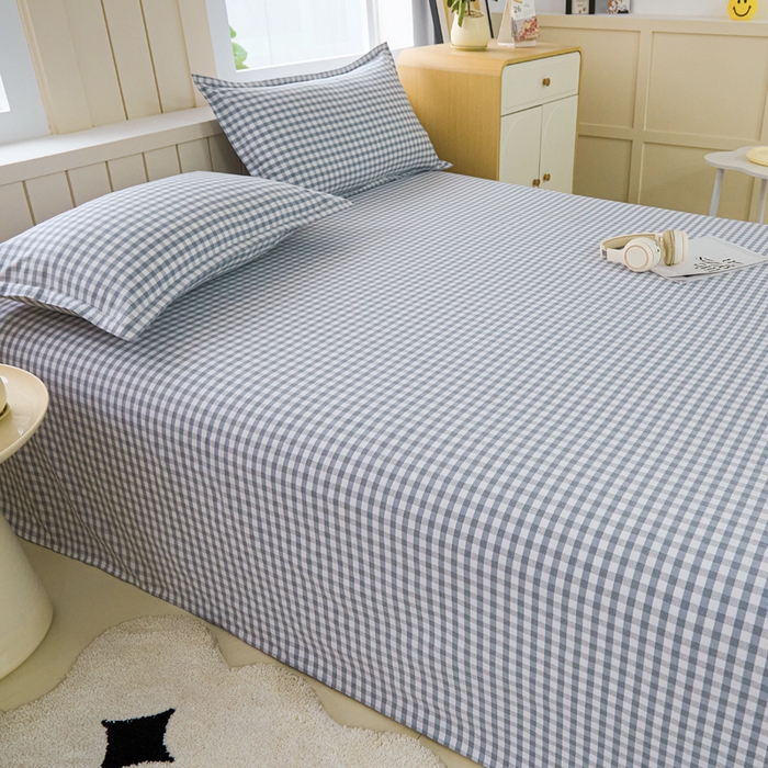 91家纺网 家纺一手货源 找家纺 金泰莱 2025新款色织老粗布四件套全棉四件套纯棉四件套 淡墨