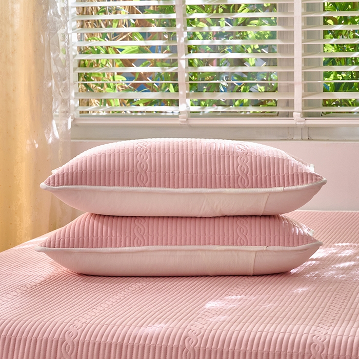 91家纺网 家纺一手货源 找家纺 X猫先生 2025新款全棉纯色床盖全棉床盖糖果系列 糖果-水柿粉