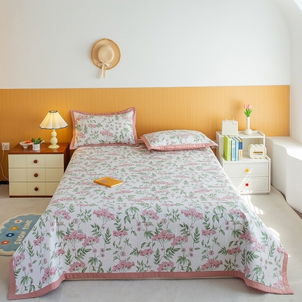 晨晨家纺2025新款双面全棉床盖款三件套 萱梦