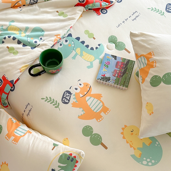 91家纺网 家纺一手货源 找家纺 麦伦家居 2025新款云柔针织棉大豆夏凉被 汽车恐龙