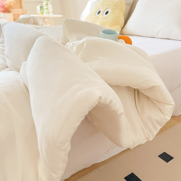 91家纺网 家纺一手货源 找家纺 百花王2025新款原棉大豆被被子被芯 奶白色