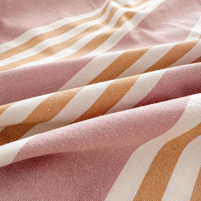 91家纺网 家纺一手货源 找家纺 金泰莱 2025新款色织老粗布四件套全棉四件套纯棉四件套 粉恋