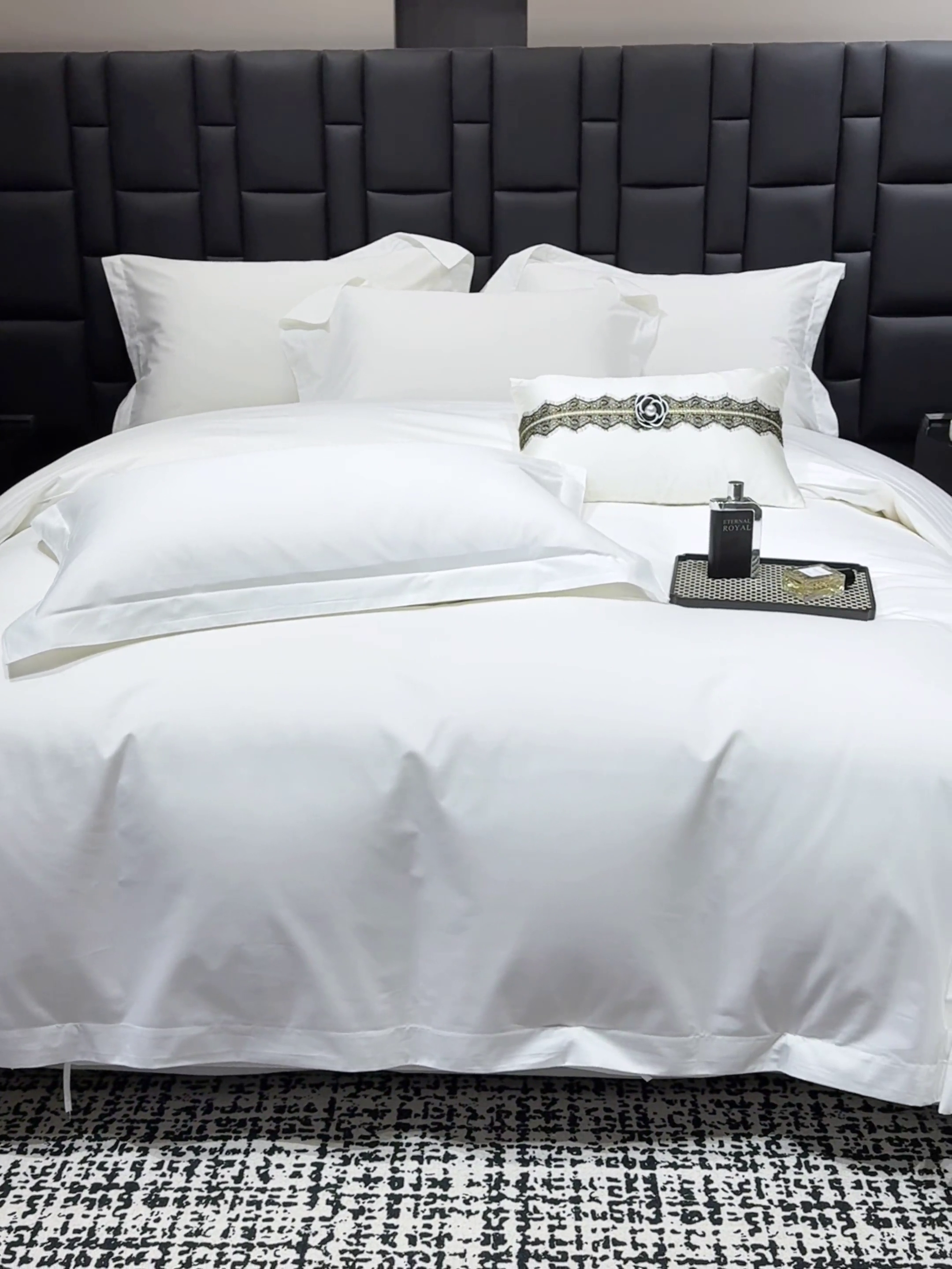 91家纺网 家纺一手货源 找家纺 （总）优必恩 2025新款高支高密民宿酒店织带款四件套套件