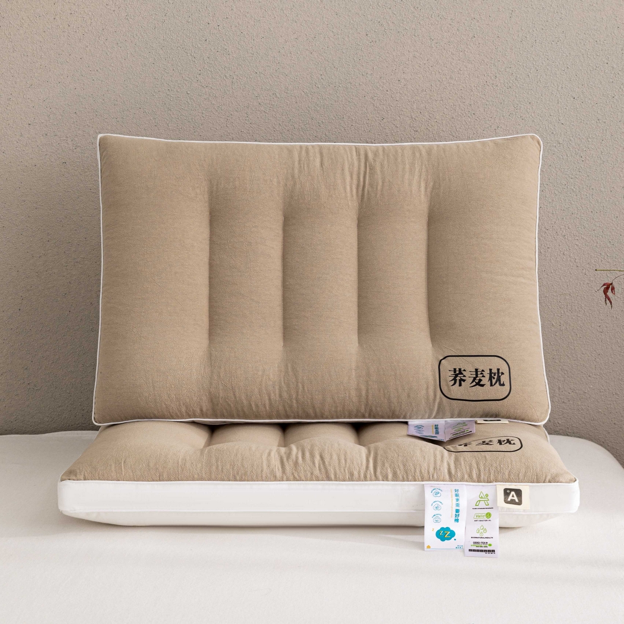 91家纺网 家纺一手货源 找家纺 （总）爱尚家枕芯 2025新款荞麦分区护颈枕枕头枕芯