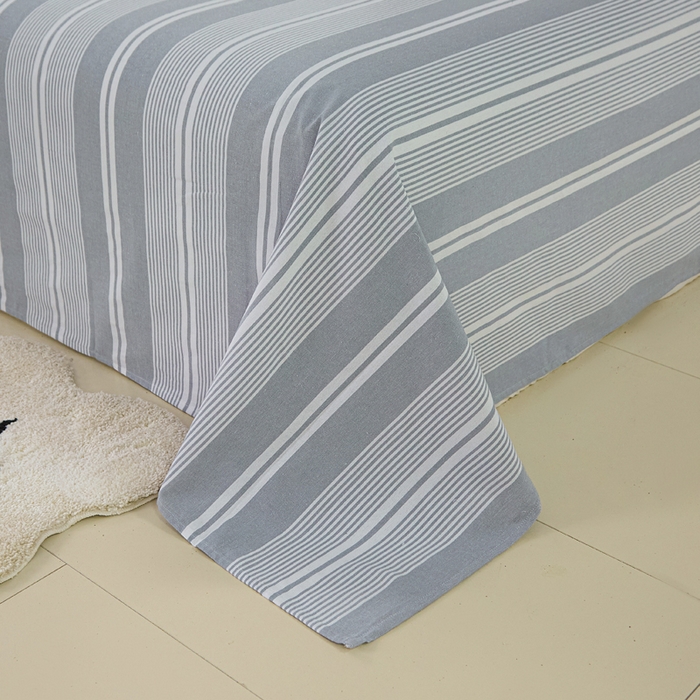 91家纺网 家纺一手货源 找家纺 金泰莱 2025新款色织老粗布四件套全棉四件套纯棉四件套 浅陌