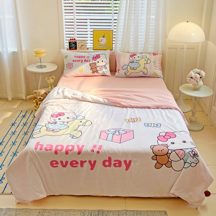 海岛哥哥 2025新款水洗棉大版卡通夏被 凯蒂的礼物