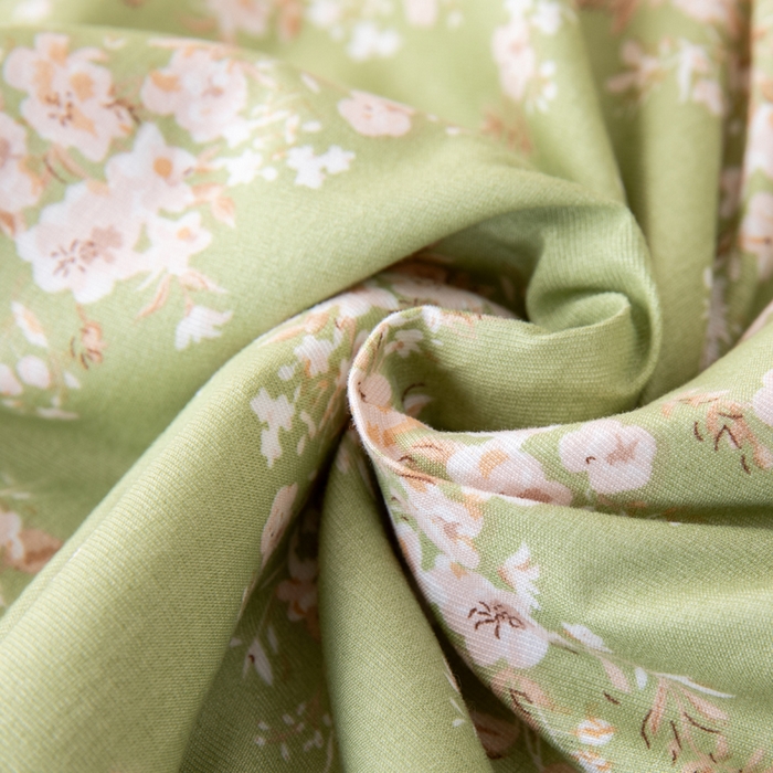 91家纺网 家纺一手货源 找家纺 南北家居 2025新款针织棉双层纱夏被四件套 雏菊低语