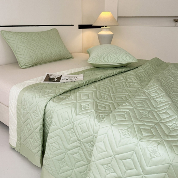 91家纺网 家纺一手货源 找家纺 （总）云雀  2025新款舒适莱赛尔天丝夹棉床盖