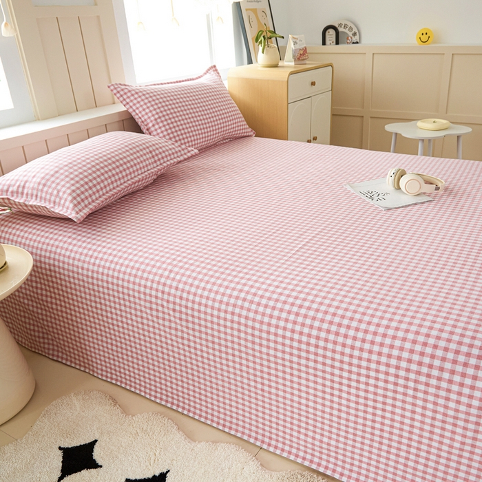 91家纺网 家纺一手货源 找家纺 金泰莱 2025新款色织老粗布四件套全棉四件套纯棉四件套 红尘