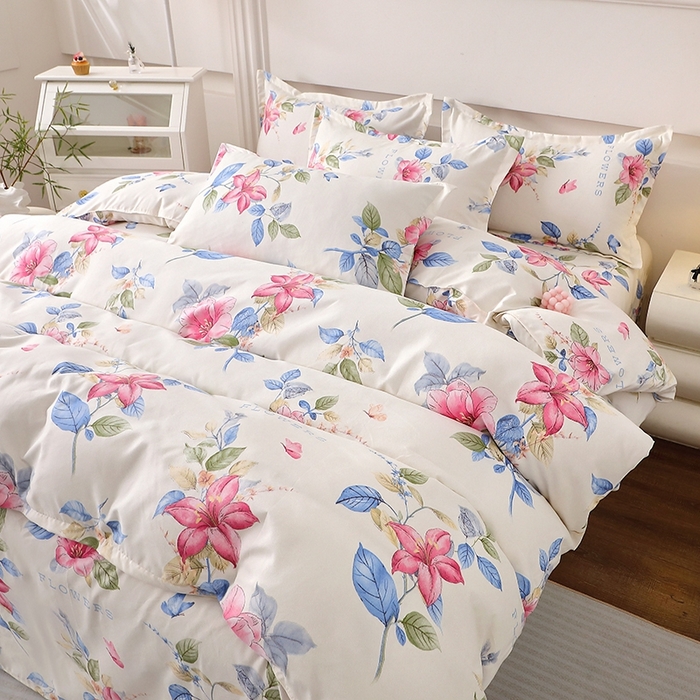 91家纺网 家纺一手货源 找家纺 北部居 2025新款加厚化纤四件套