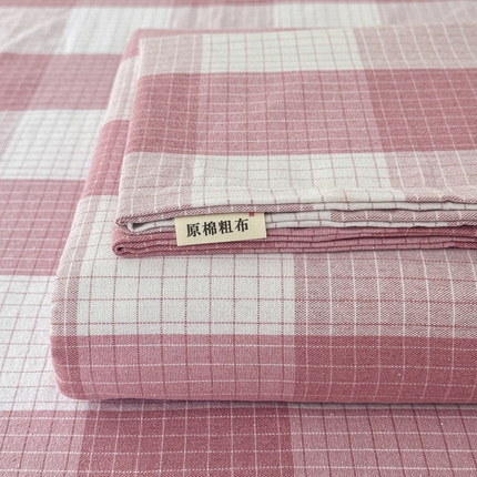 金泰莱 2025新款色织老粗布床单老粗布凉席三件套 樱络