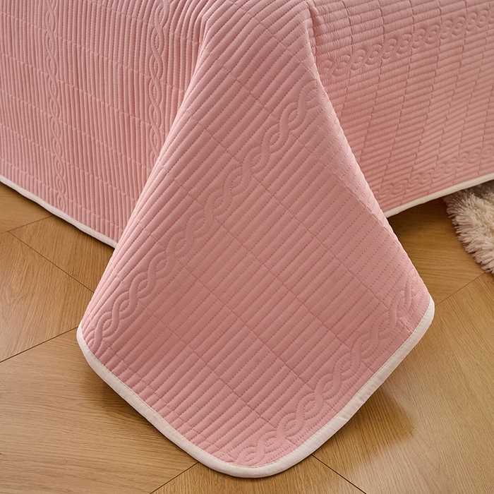 91家纺网 家纺一手货源 找家纺 X猫先生 2025新款全棉纯色床盖全棉床盖糖果系列 糖果-水柿粉