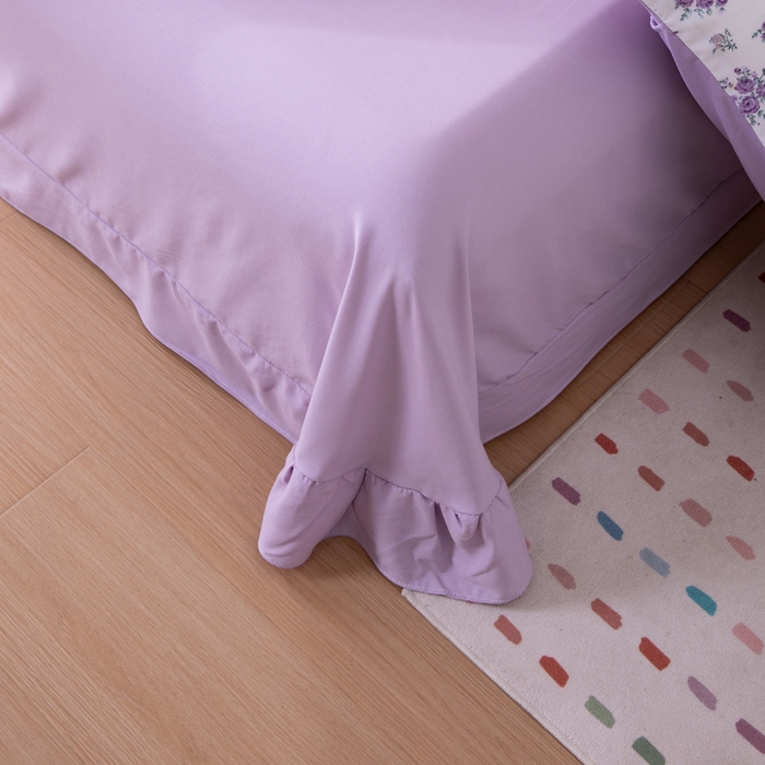 91家纺网 家纺一手货源 找家纺 南北家居 2025新款针织棉双层纱夏被四件套 芬芳物语