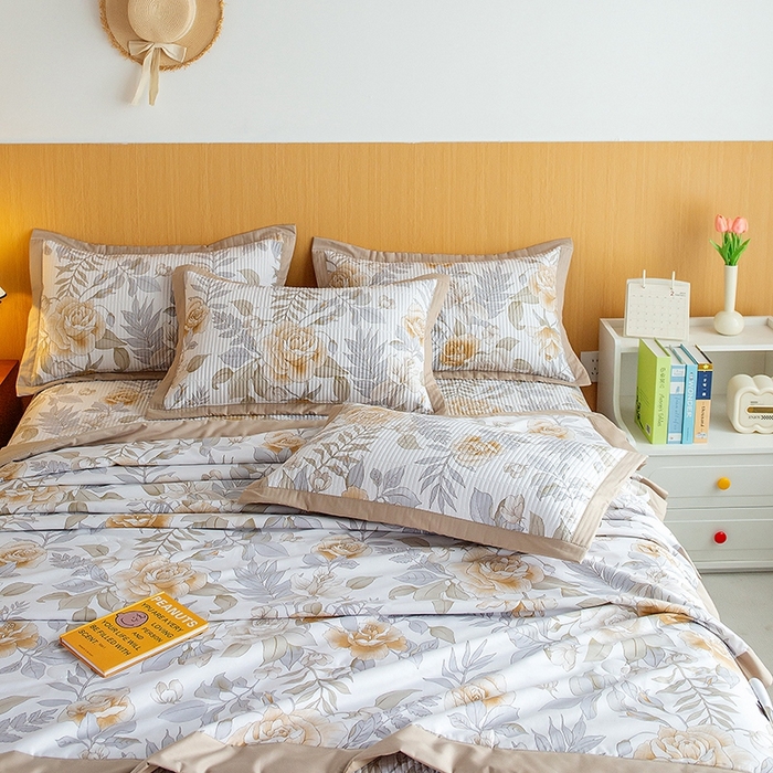 91家纺网 家纺一手货源 找家纺 （总）晨晨家纺2025新款双面全棉床盖款三件套