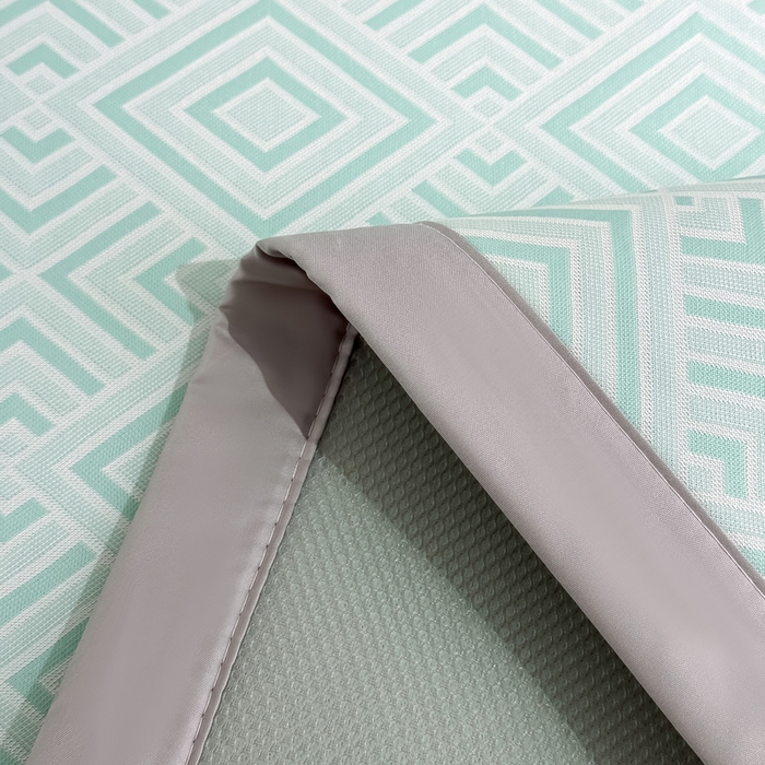 91家纺网 家纺一手货源 找家纺 小萌虎 2025新款PE高分子凉感大提花凉席席子 轻奢