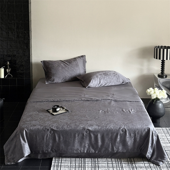 91家纺网 家纺一手货源 找家纺 鹿班家居 2025年夏季60S莱赛尔提花夏被系列-原野【标准会员-20元】 原野-深灰