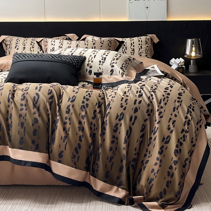 91家纺网 家纺一手货源 找家纺 爱妮菲2025新款高端轻奢A类母婴级天丝棉印花四件套纯棉全棉高端夏季丝滑裸睡长绒棉被套真丝床上用品   伊素