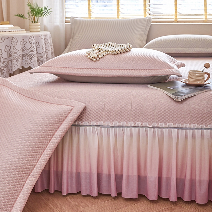 91家纺网 家纺一手货源 找家纺 （总）桂雅居 2025春夏新款高分子凉席三件套床裙款