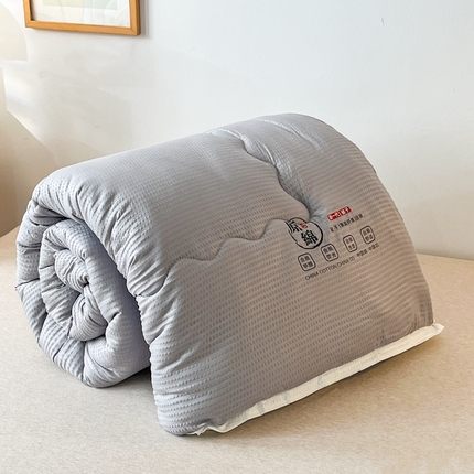 91家纺网 家纺一手货源 找家纺 （总）百花王2025新款泡泡棉纯色简约升级款大豆被子被芯