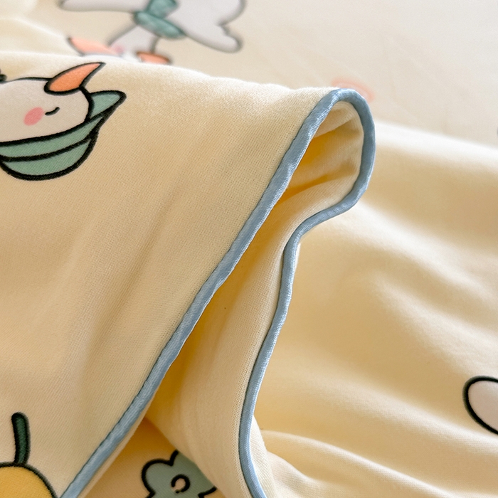 91家纺网 家纺一手货源 找家纺 麦伦家居 2025新款云柔针织棉大豆夏凉被 加油鸭