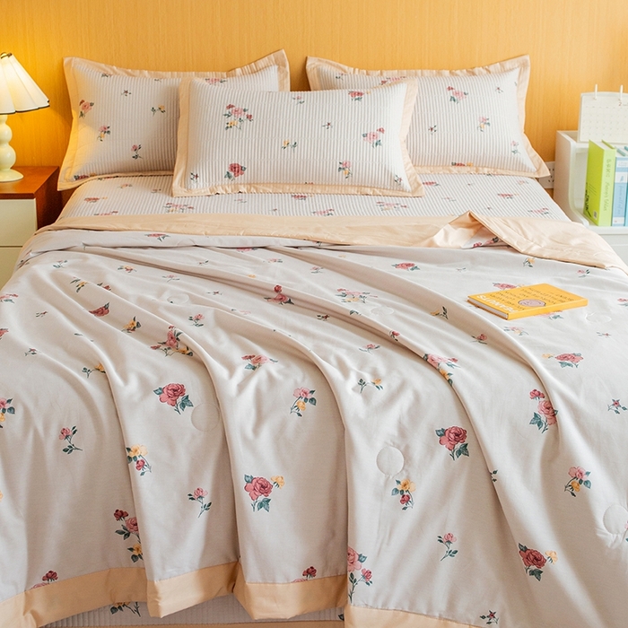 91家纺网 家纺一手货源 找家纺 （总）晨晨家纺2025新款双面全棉夏被四件套