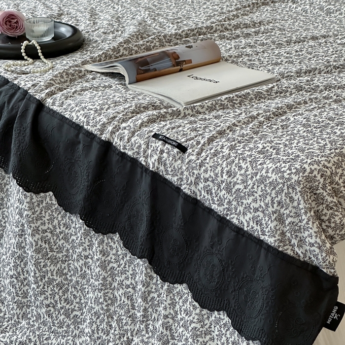 91家纺网 家纺一手货源 找家纺 觅糖  2025新款春夏款法式蕾丝针织大豆夏被 初见