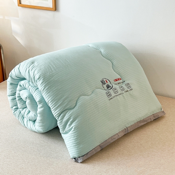 91家纺网 家纺一手货源 找家纺 （总）百花王2025新款泡泡棉纯色简约升级款大豆被子被芯