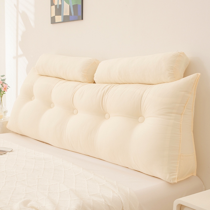 91家纺网 家纺一手货源 找家纺 （总）2025新款高级感床头大靠垫三角床上靠枕护腰榻榻米靠背浅粉沙发软包拆洗