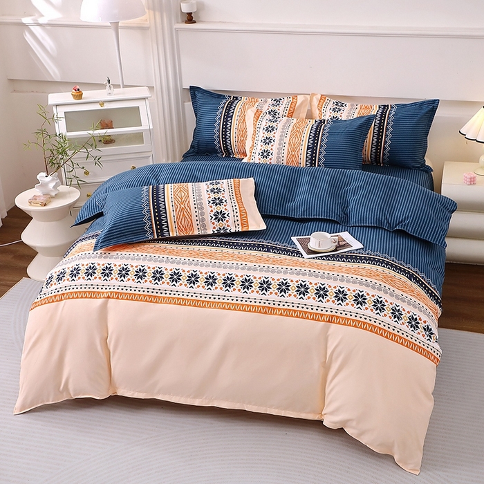 91家纺网 家纺一手货源 找家纺 北部居 2025新款加厚化纤四件套