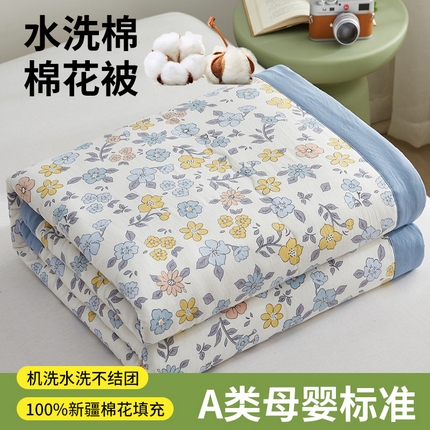 91家纺网 家纺一手货源 找家纺 （总）鑫佰利 2025新款A类水洗棉印花纯棉花夏被子被芯