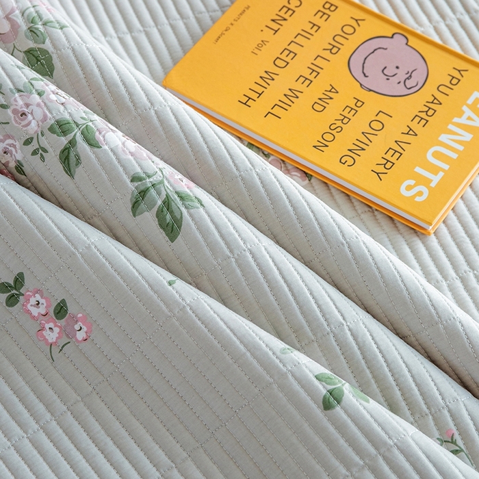 91家纺网 家纺一手货源 找家纺 晨晨家纺2025新款双面全棉床盖款三件套 寻芳