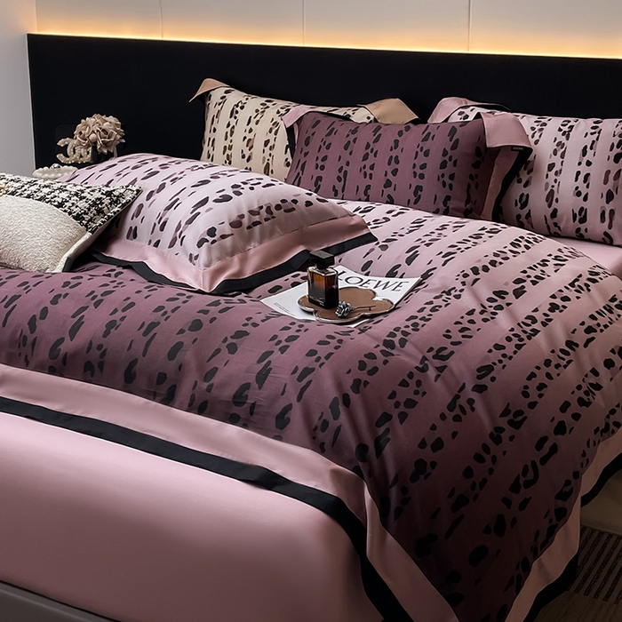 91家纺网 家纺一手货源 找家纺 爱妮菲2025新款高端轻奢A类母婴级天丝棉印花四件套纯棉全棉高端夏季丝滑裸睡长绒棉被套真丝床上用品   雨棠