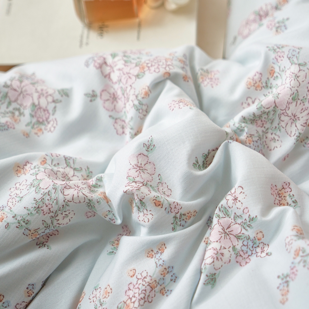 91家纺网 家纺一手货源 找家纺 漫仙阁家纺 2025新款双层纱花边款韩版四件套 初夏