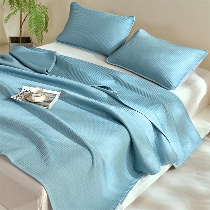 91家纺网 家纺一手货源 找家纺 2025新款PE凉感夏被A类针织凉感丝夏凉被轻奢夏季空调被子