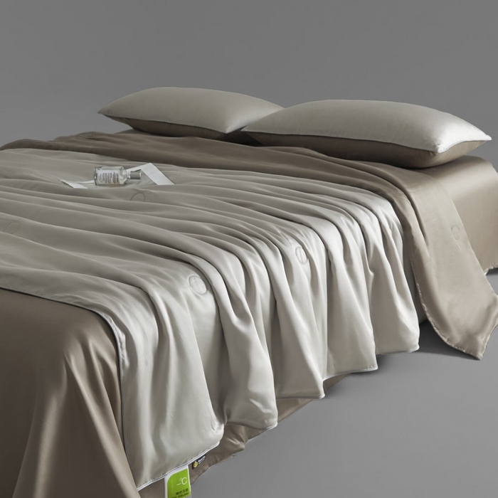 91家纺网 家纺一手货源 找家纺 （总）AB家纺2025新品A类莱赛尔双拼50天丝空调夏被四件套