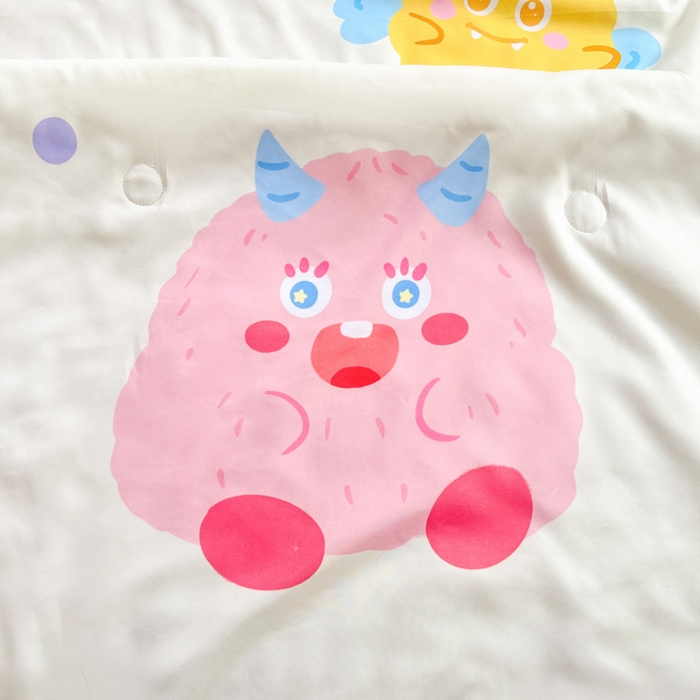 91家纺网 家纺一手货源 找家纺 海岛哥哥 2025新款水洗棉大版卡通夏被 幸运小乖