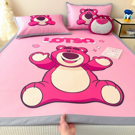 91家纺网 家纺一手货源 找家纺 （总）典曼家纺 2025春夏新款A类凉感冰丝迪士尼凉席席子