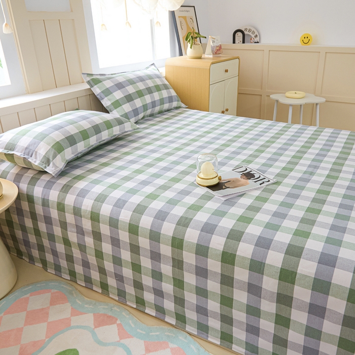 91家纺网 家纺一手货源 找家纺 金泰莱 2025新款色织老粗布四件套全棉四件套纯棉四件套 森眸