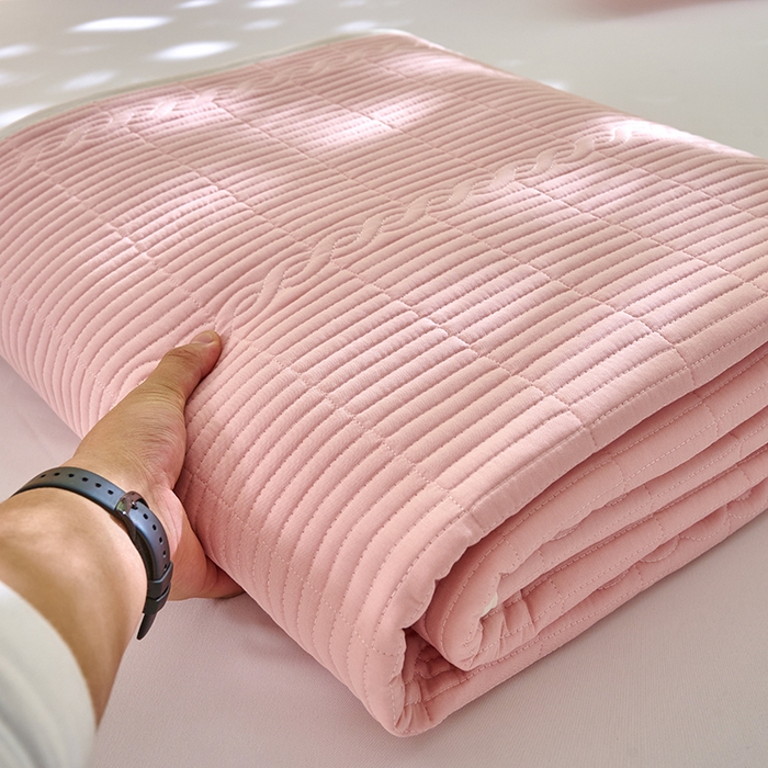 91家纺网 家纺一手货源 找家纺 X猫先生 2025新款全棉纯色床盖全棉床盖糖果系列 糖果-水柿粉